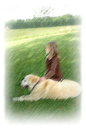 girl with dog
