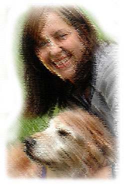 girl with dog