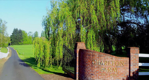Charlton Farm brick gated entrance