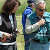 Jim Teeny gives fly casting tips. Jim is a very affable fellow, not to mention world reknown in fishing circles.